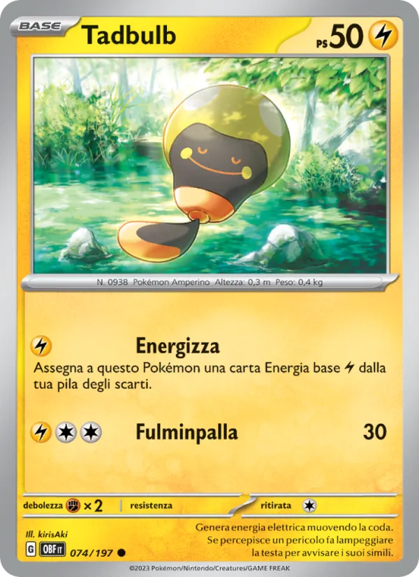Carta Tadbulb dell'espansione Ossidiana Infuocata, numero 074/197