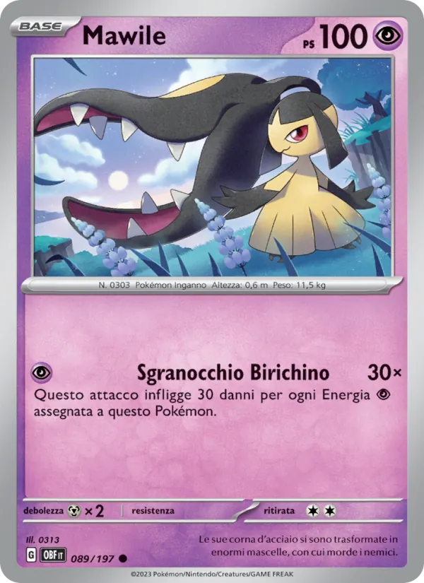 Carta Mawile dell'espansione Ossidiana Infuocata, numero 089/197