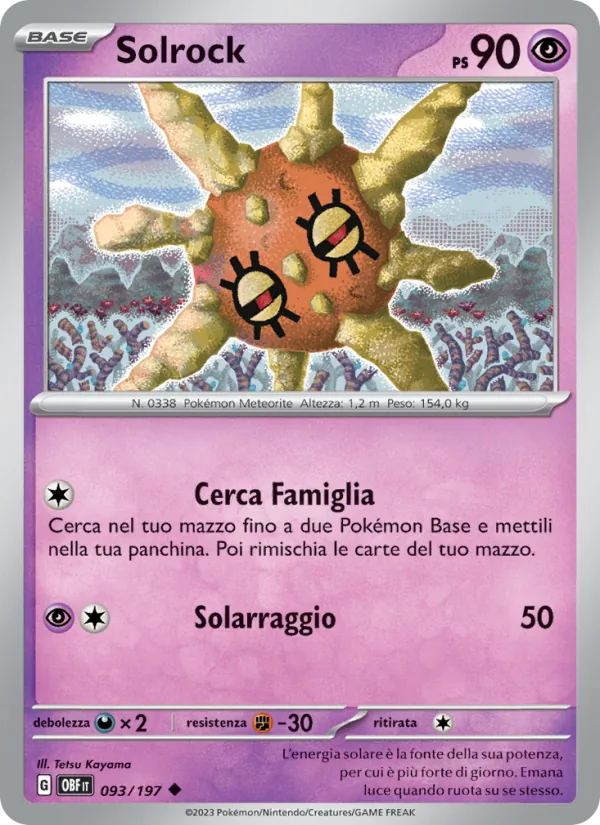 Carta Solrock dell'espansione Ossidiana Infuocata, numero 093/197