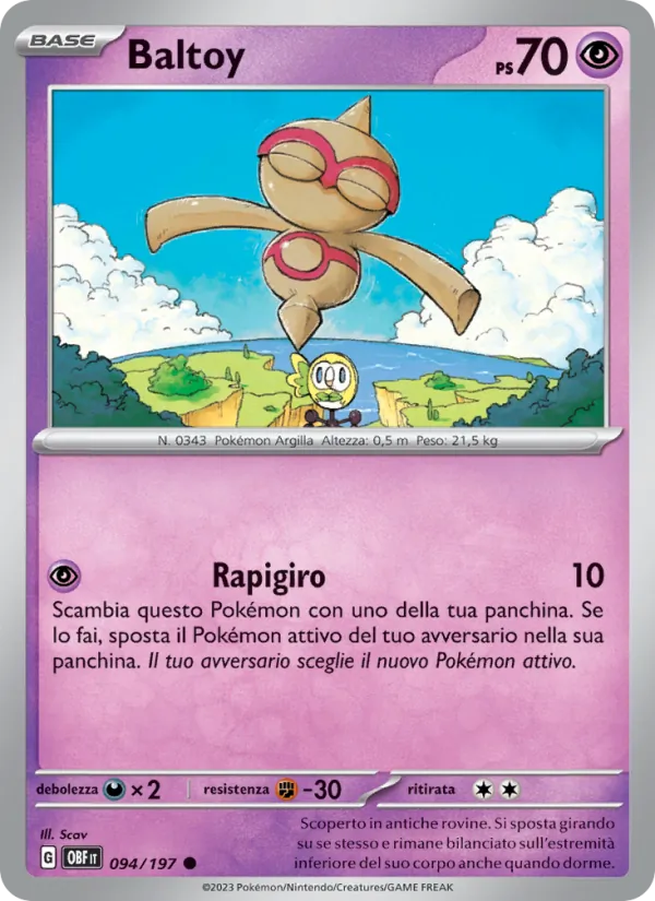 Carta Baltoy dell'espansione Ossidiana Infuocata, numero 094/197