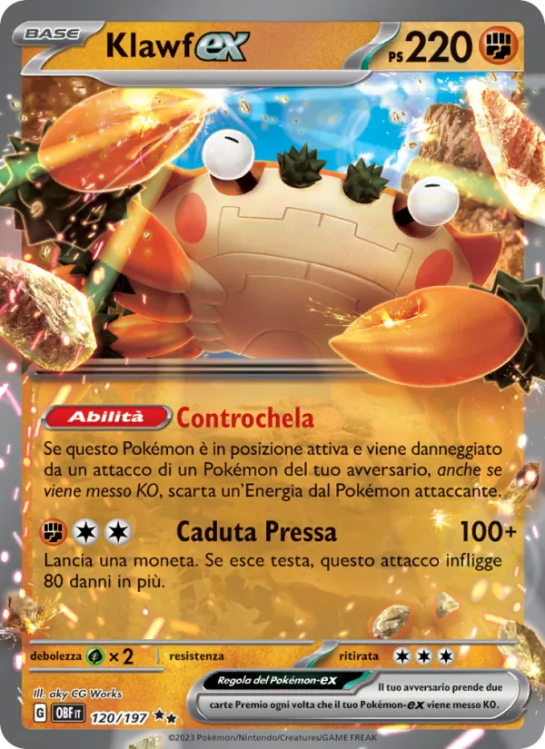 Carta Klawf-ex dell'espansione Ossidiana Infuocata, numero 120/197