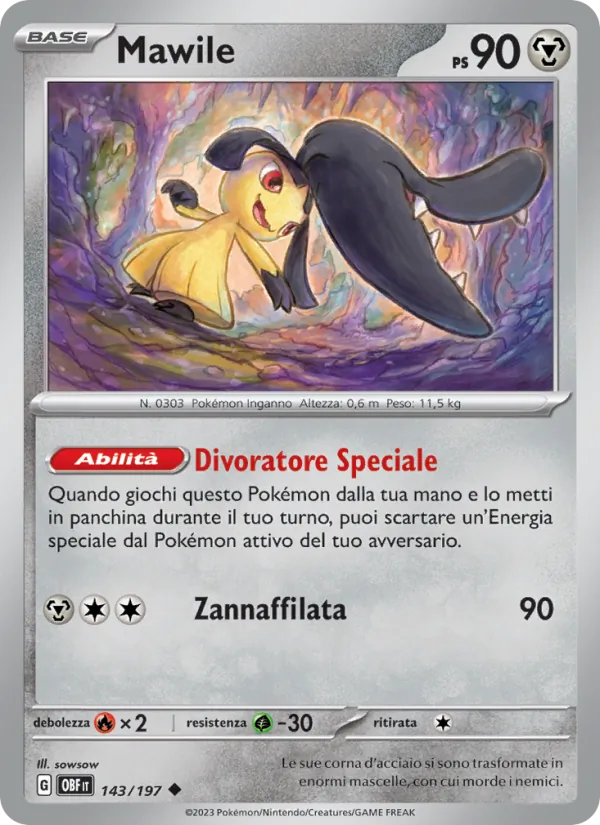 Carta Mawile dell'espansione Ossidiana Infuocata, numero 143/197
