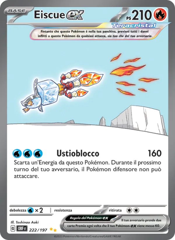 Carta Eiscue-ex dell'espansione Ossidiana Infuocata, numero 222/197