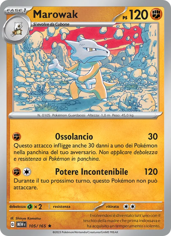 Carta Marowak dell'espansione 151, numero 105/165