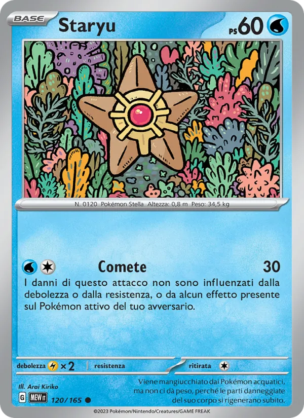 Carta Staryu dell'espansione 151, numero 120/165