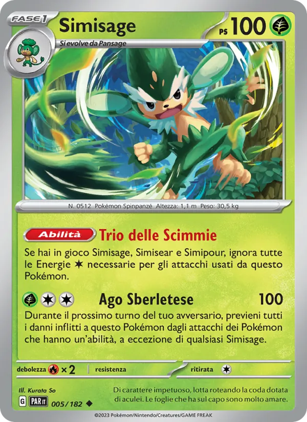 Carta Simisage dell'espansione Paradosso Temporale, numero 005/182