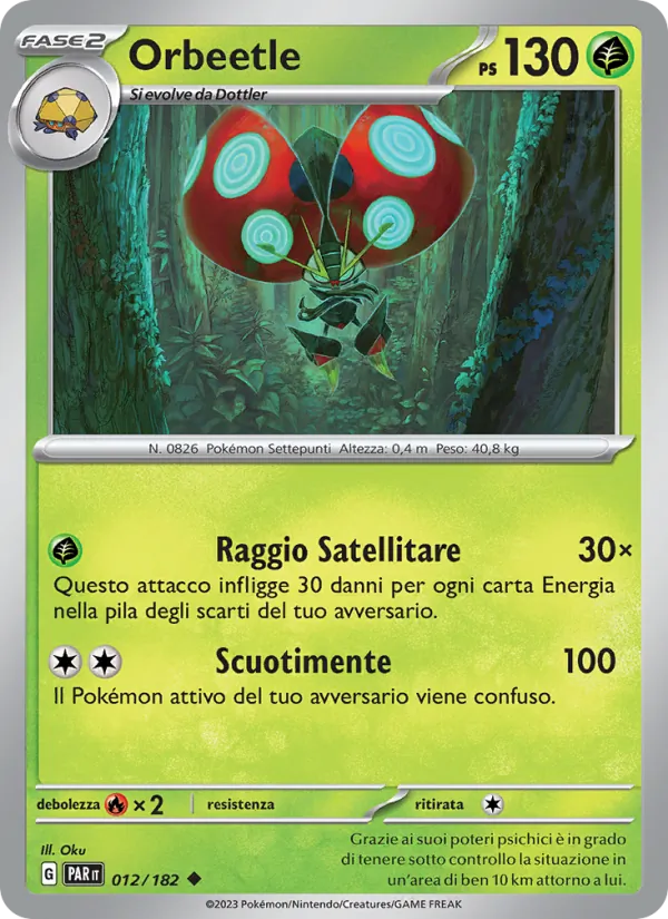Carta Orbeetle dell'espansione Paradosso Temporale, numero 012/182