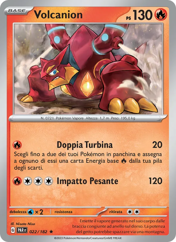 Carta Volcanion dell'espansione Paradosso Temporale, numero 022/182