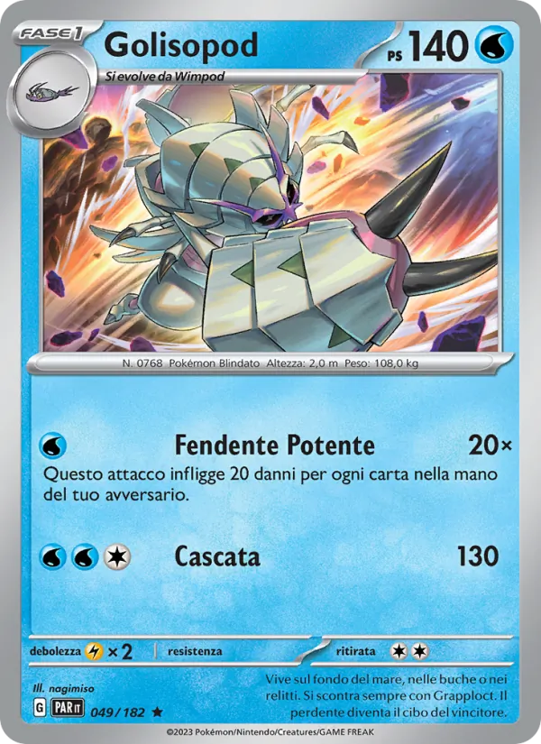 Carta Golisopod dell'espansione Paradosso Temporale, numero 049/182