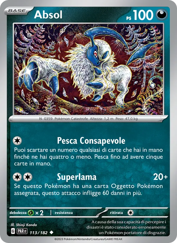 Carta Absol dell'espansione Paradosso Temporale, numero 113/182