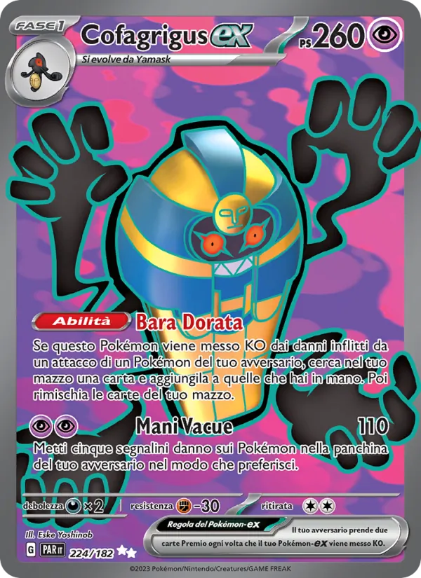 Carta Cofagrigus-ex dell'espansione Paradosso Temporale, numero 224/182