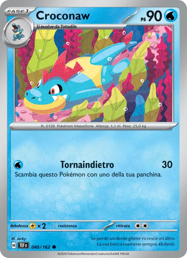 Carta Croconaw dell'espansione Cronoforze, numero 040/162