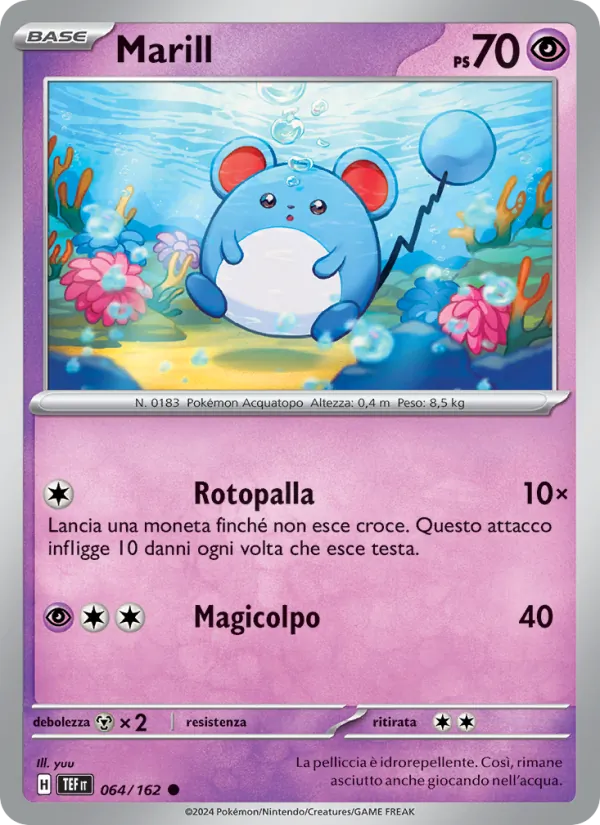 Carta Marill dell'espansione Cronoforze, numero 064/162