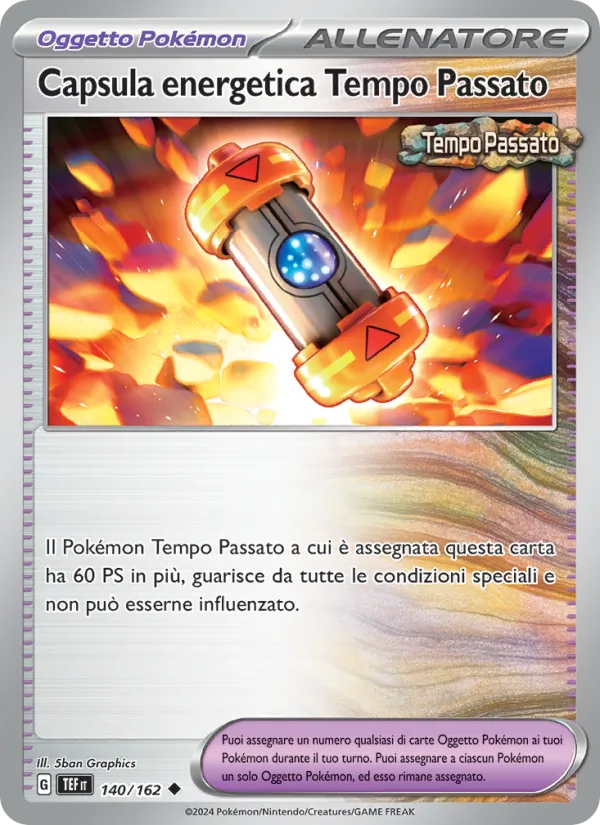 Carta Capsula energetica Tempo Passato dell'espansione Cronoforze, numero 140/162