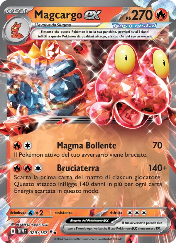 Carta Magcargo-ex dell'espansione Crepuscolo Mascherato, numero 029/167