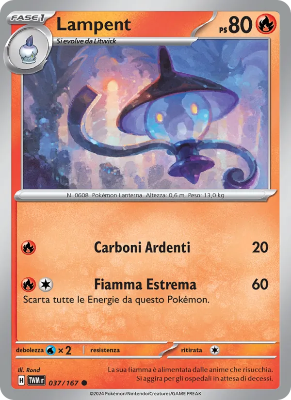Carta Lampent dell'espansione Crepuscolo Mascherato, numero 037/167