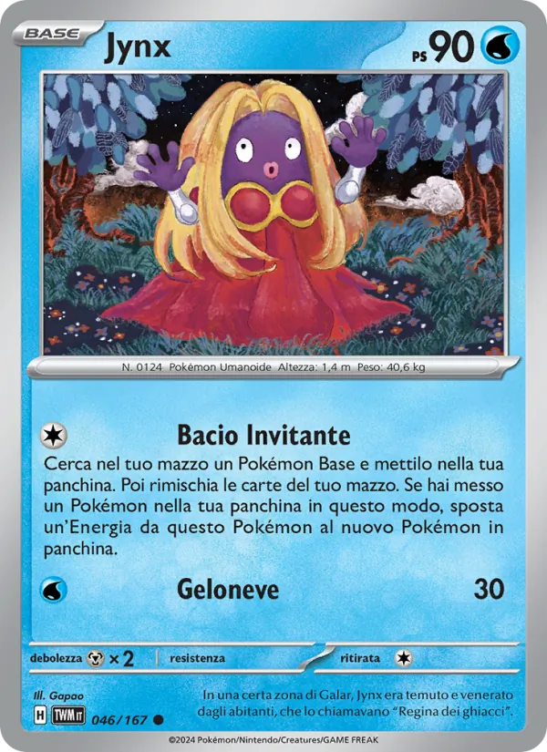 Carta Jynx dell'espansione Crepuscolo Mascherato, numero 046/167