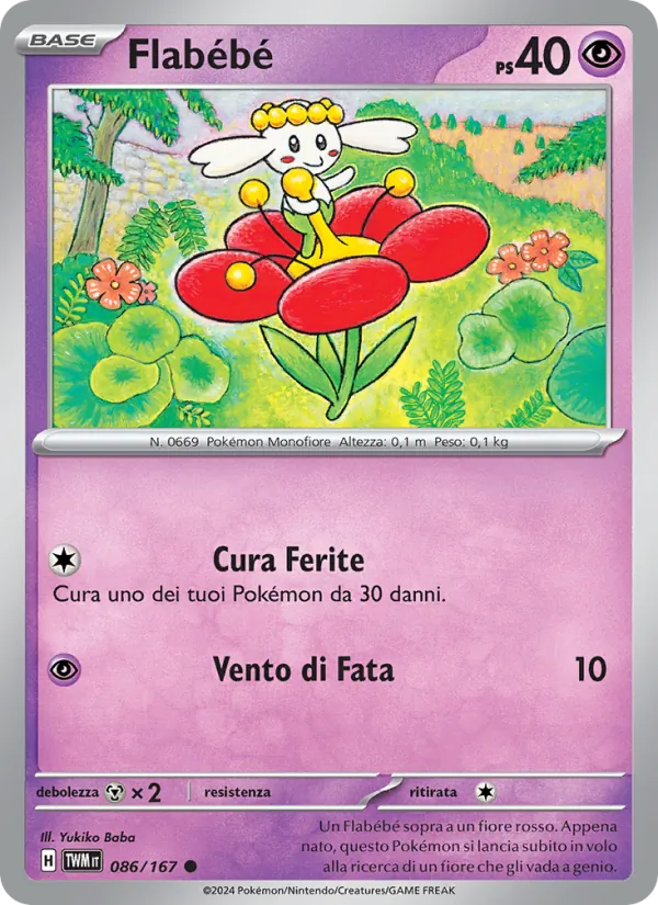 Carta Flabébé dell'espansione Crepuscolo Mascherato, numero 086/167