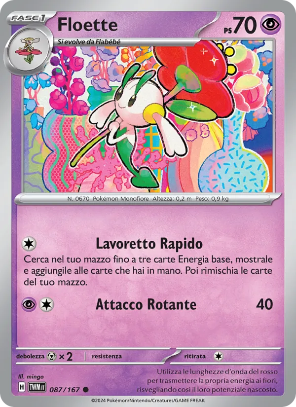 Carta Floette dell'espansione Crepuscolo Mascherato, numero 087/167