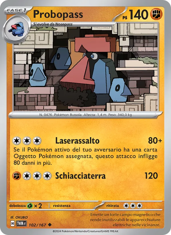Carta Probopass dell'espansione Crepuscolo Mascherato, numero 102/167