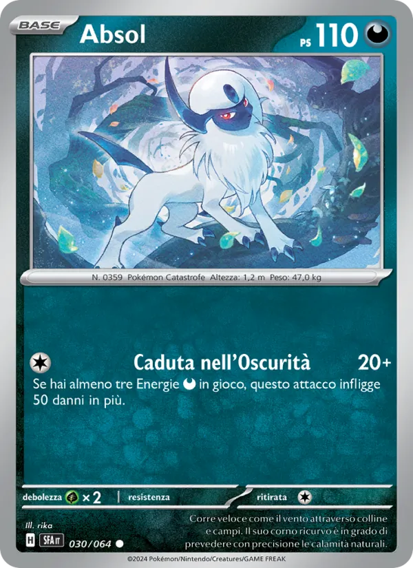 Carta Absol dell'espansione Segreto Fiabesco, numero 030/64
