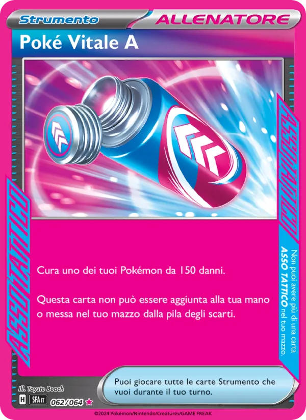Carta Poké Vitale A dell'espansione Segreto Fiabesco, numero 062/64