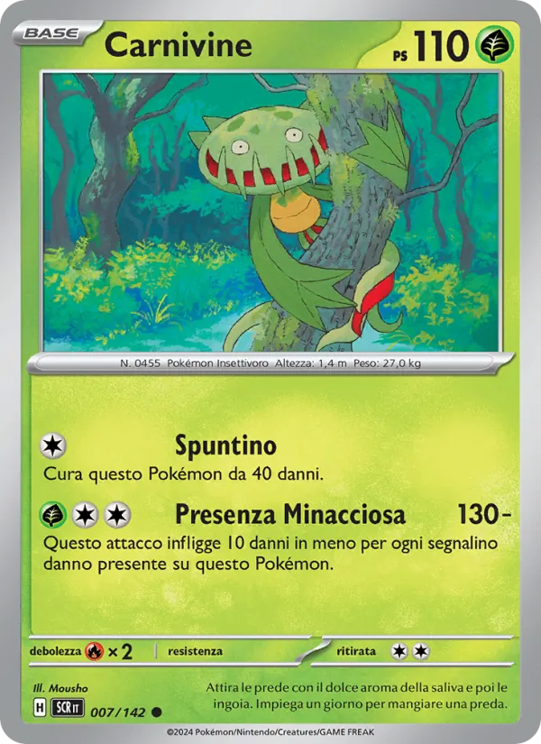 Carta Carnivine dell'espansione Corona Astrale, numero 007/142