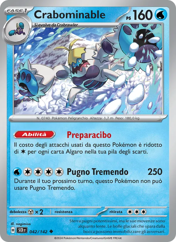 Carta Crabominable dell'espansione Corona Astrale, numero 042/142
