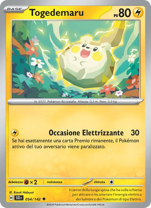 Carta Togedemaru dell'espansione Corona Astrale, numero 054/142