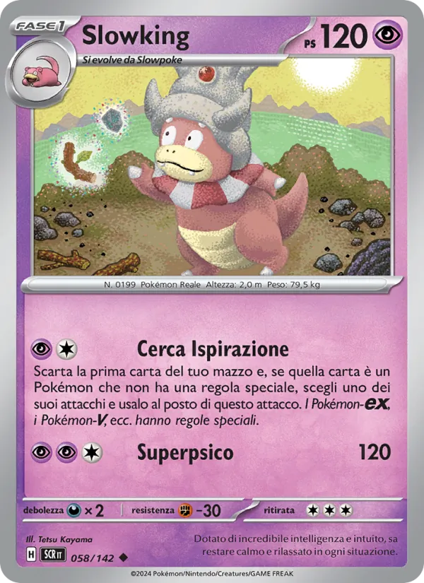 Carta Slowking dell'espansione Corona Astrale, numero 058/142