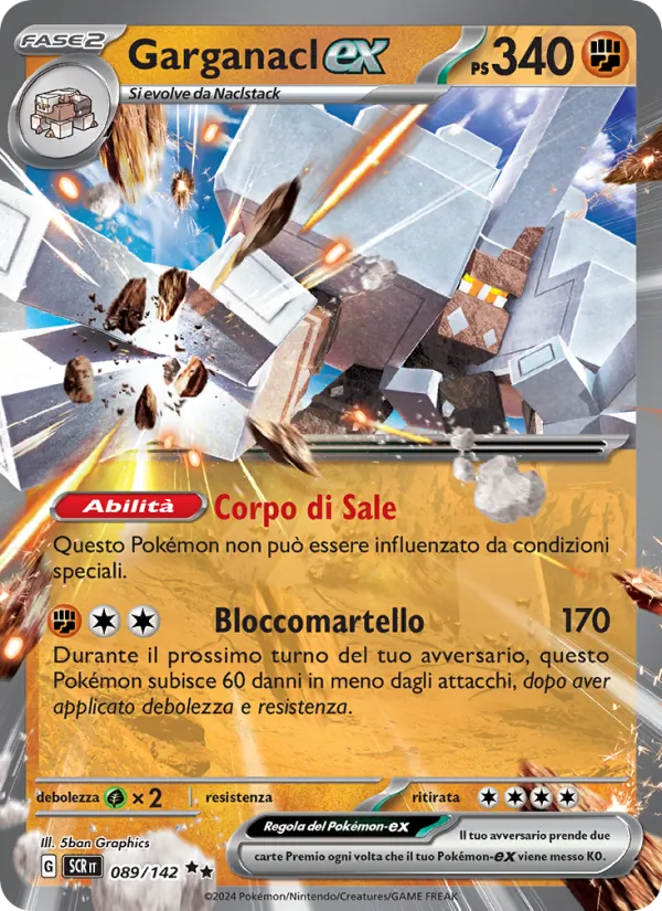 Carta Garganacl-ex dell'espansione Corona Astrale, numero 089/142
