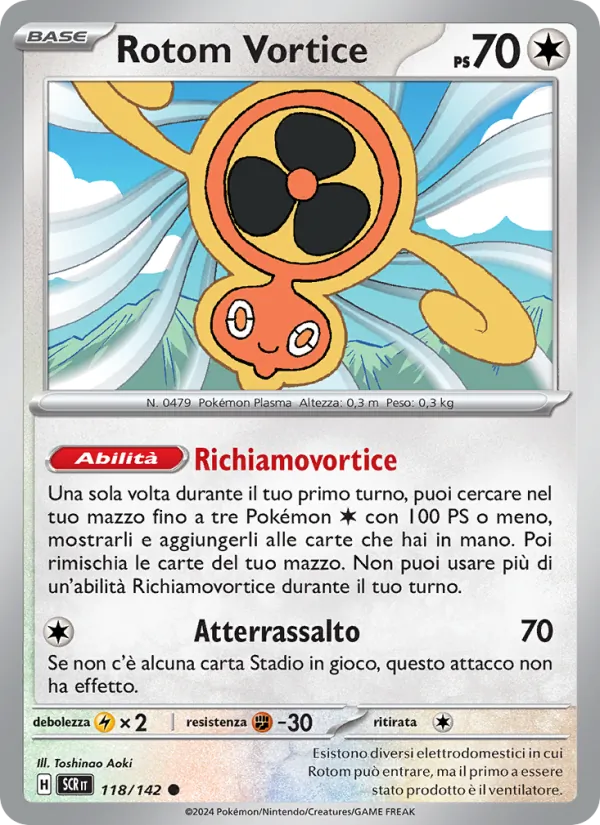 Carta Rotom Vortice dell'espansione Corona Astrale, numero 118/142