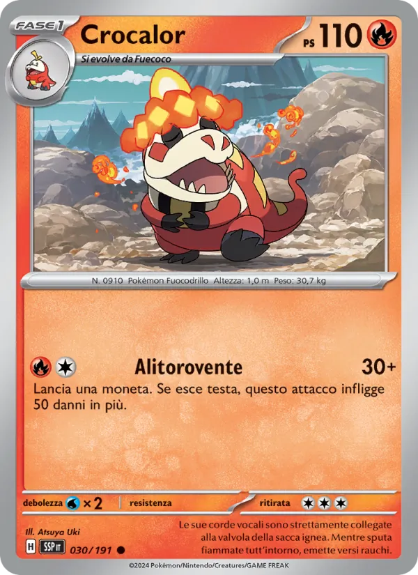 Carta Crocalor dell'espansione Scintille Folgoranti, numero 030/191