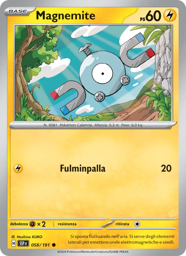 Carta Magnemite dell'espansione Scintille Folgoranti, numero 058/191