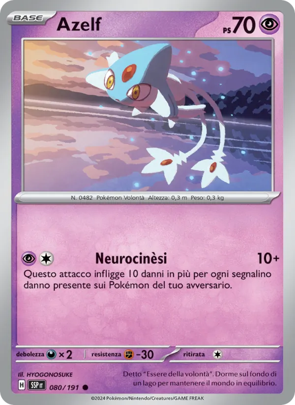 Carta Azelf dell'espansione Scintille Folgoranti, numero 080/191