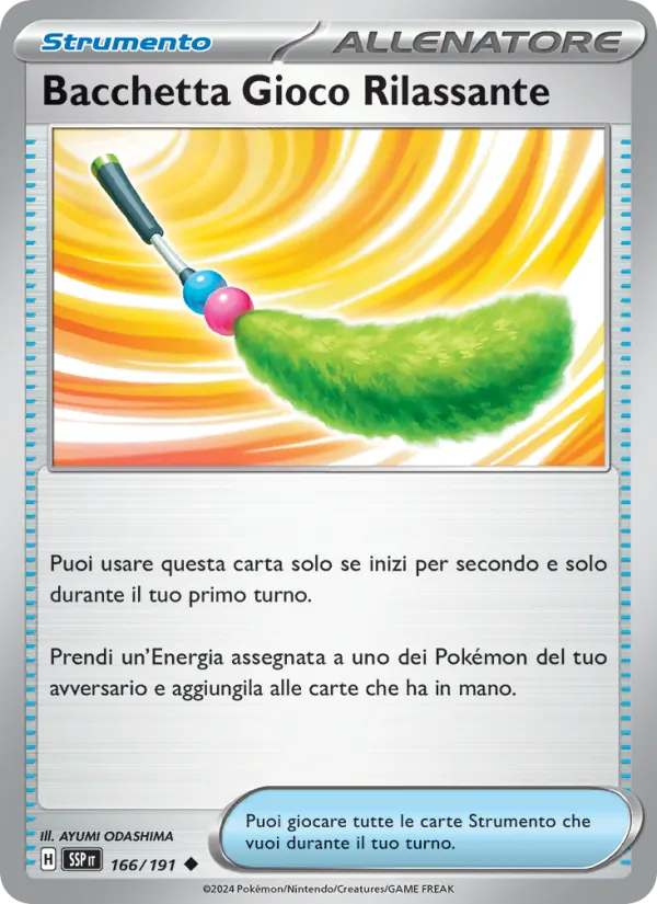 Carta Bacchetta Gioco Rilassante dell'espansione Scintille Folgoranti, numero 166/191