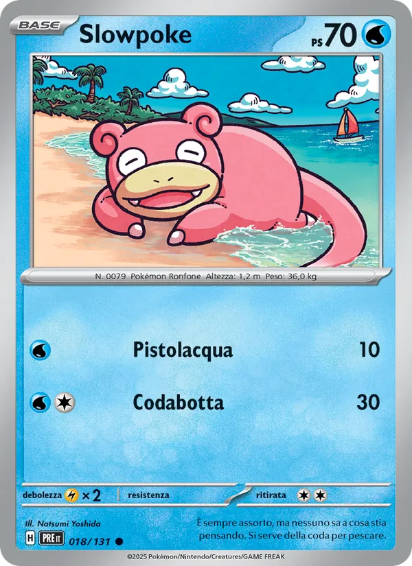 Carta Slowpoke dell'espansione Evoluzioni Prismatiche, numero 018/131