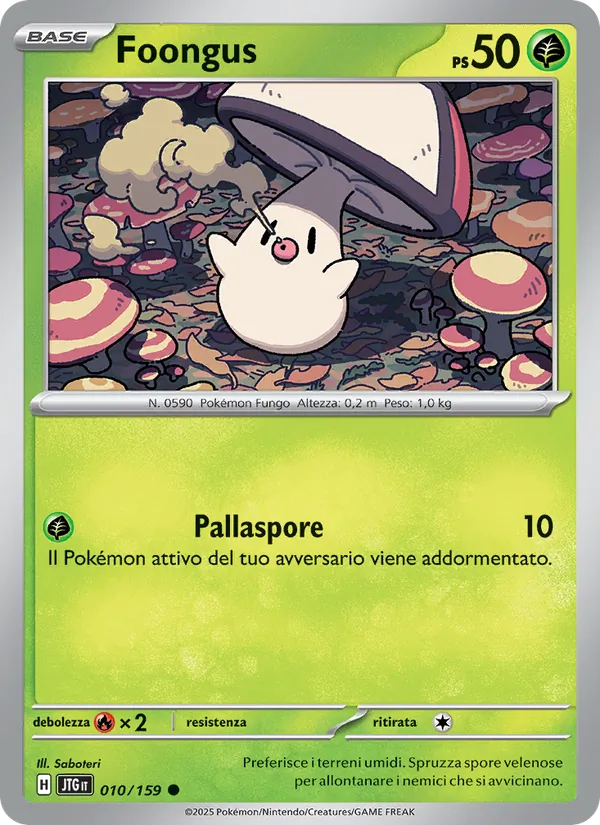 Carta Foongus dell'espansione Avventure Insieme, numero 010/159