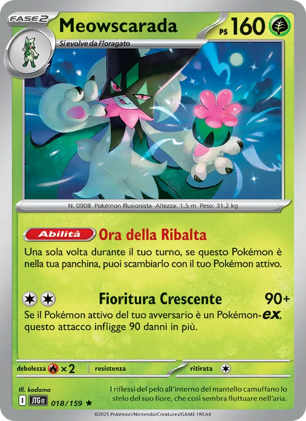 Carta Meowscarada dell'espansione Avventure Insieme, numero 018/159