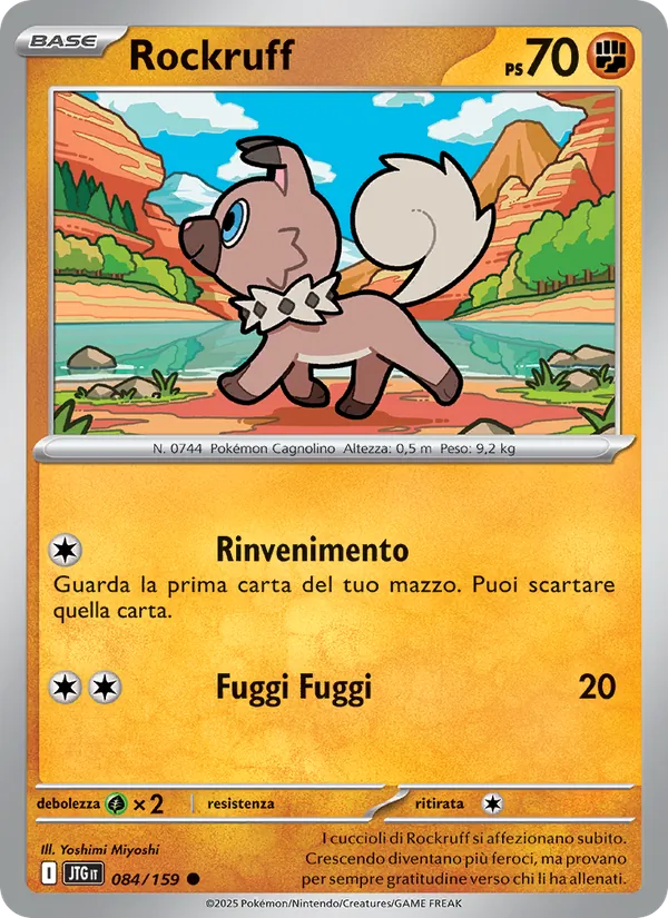 Carta Rockruff dell'espansione Avventure Insieme, numero 084/159