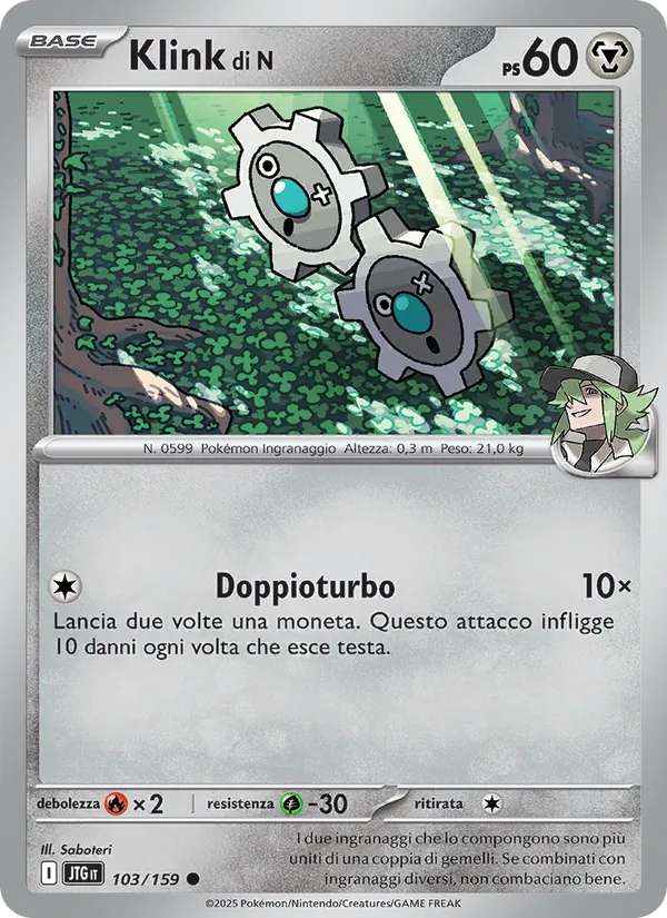 Carta Klink di N dell'espansione Avventure Insieme, numero 103/159