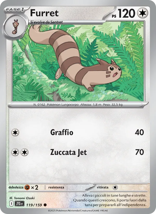 Carta Furret dell'espansione Avventure Insieme, numero 119/159