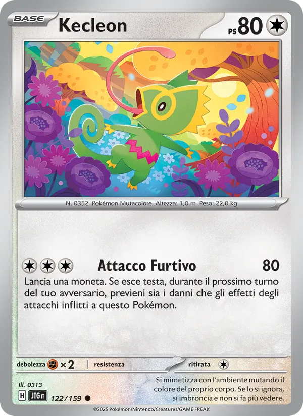 Carta Kecleon dell'espansione Avventure Insieme, numero 122/159