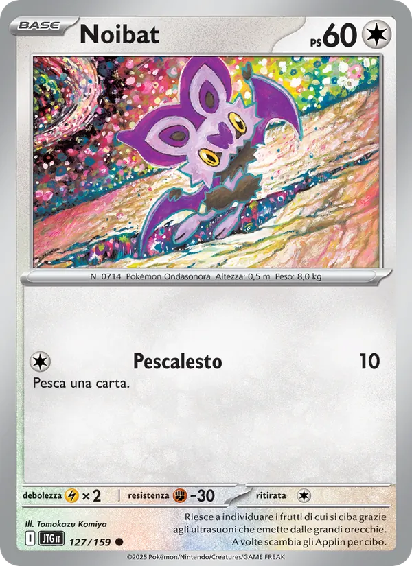 Carta Noibat dell'espansione Avventure Insieme, numero 127/159