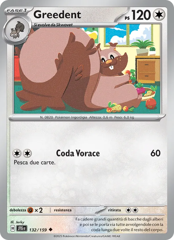 Carta Greedent dell'espansione Avventure Insieme, numero 132/159