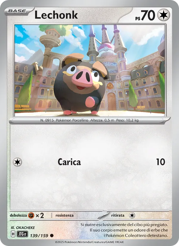 Carta Lechonk dell'espansione Avventure Insieme, numero 139/159