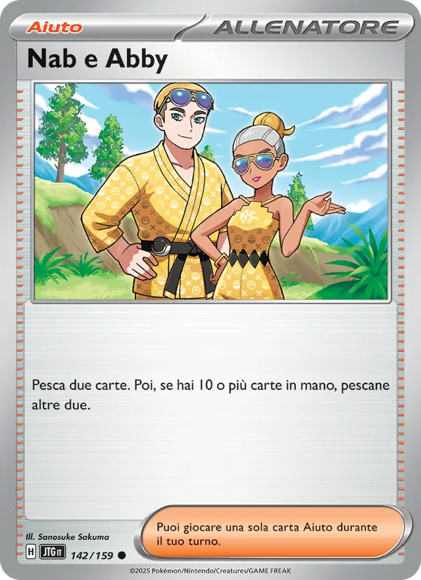 Carta Nab e Abby dell'espansione Avventure Insieme, numero 142/159