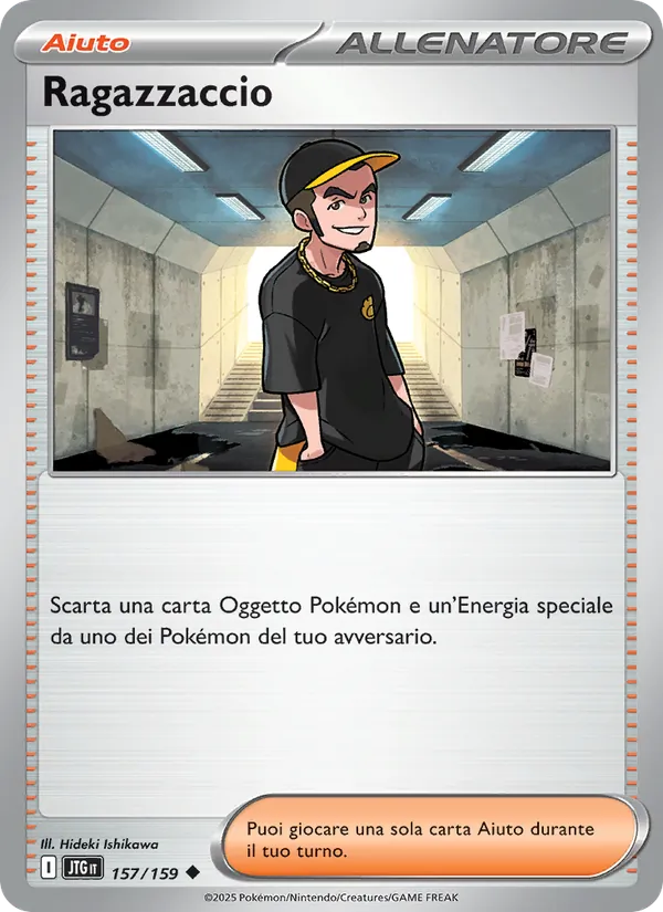 Carta Ragazzaccio dell'espansione Avventure Insieme, numero 157/159