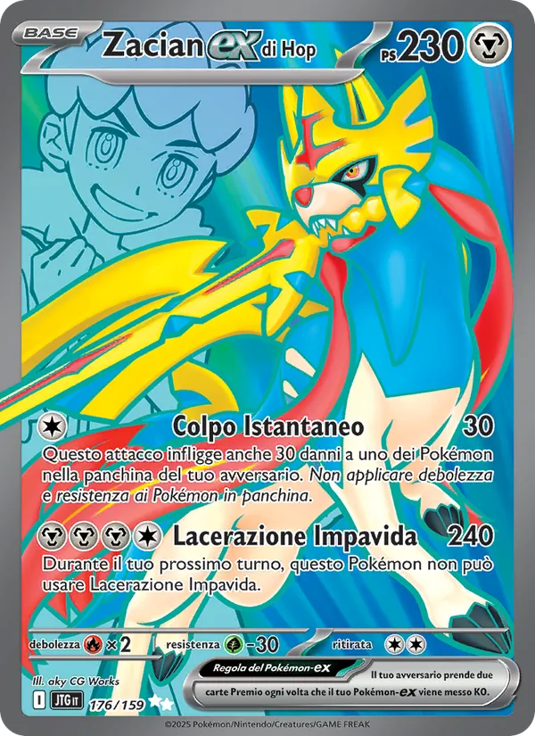 Carta Zacian-ex di Hop dell'espansione Avventure Insieme, numero 176/159