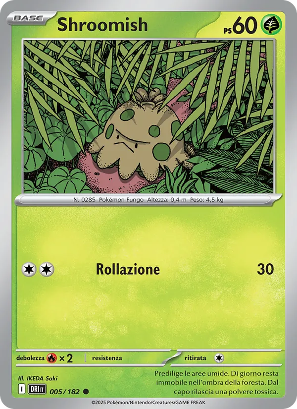 Carta Shroomish dell'espansione Rivali Predestinati, numero 005/182